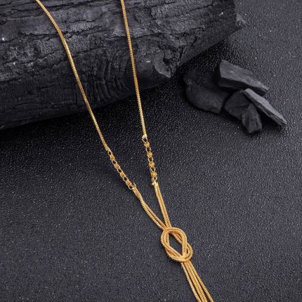 Designer Simple Fancy Fine Golden Brass Mangalsutra